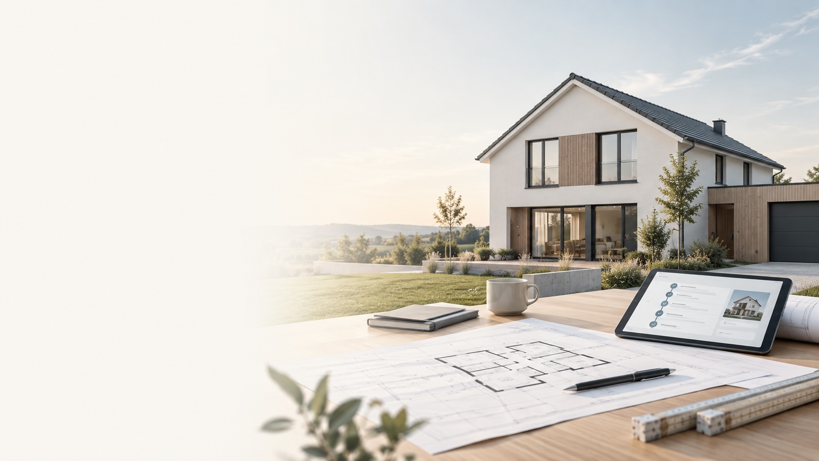 Moderner Neubau eines Einfamilienhauses