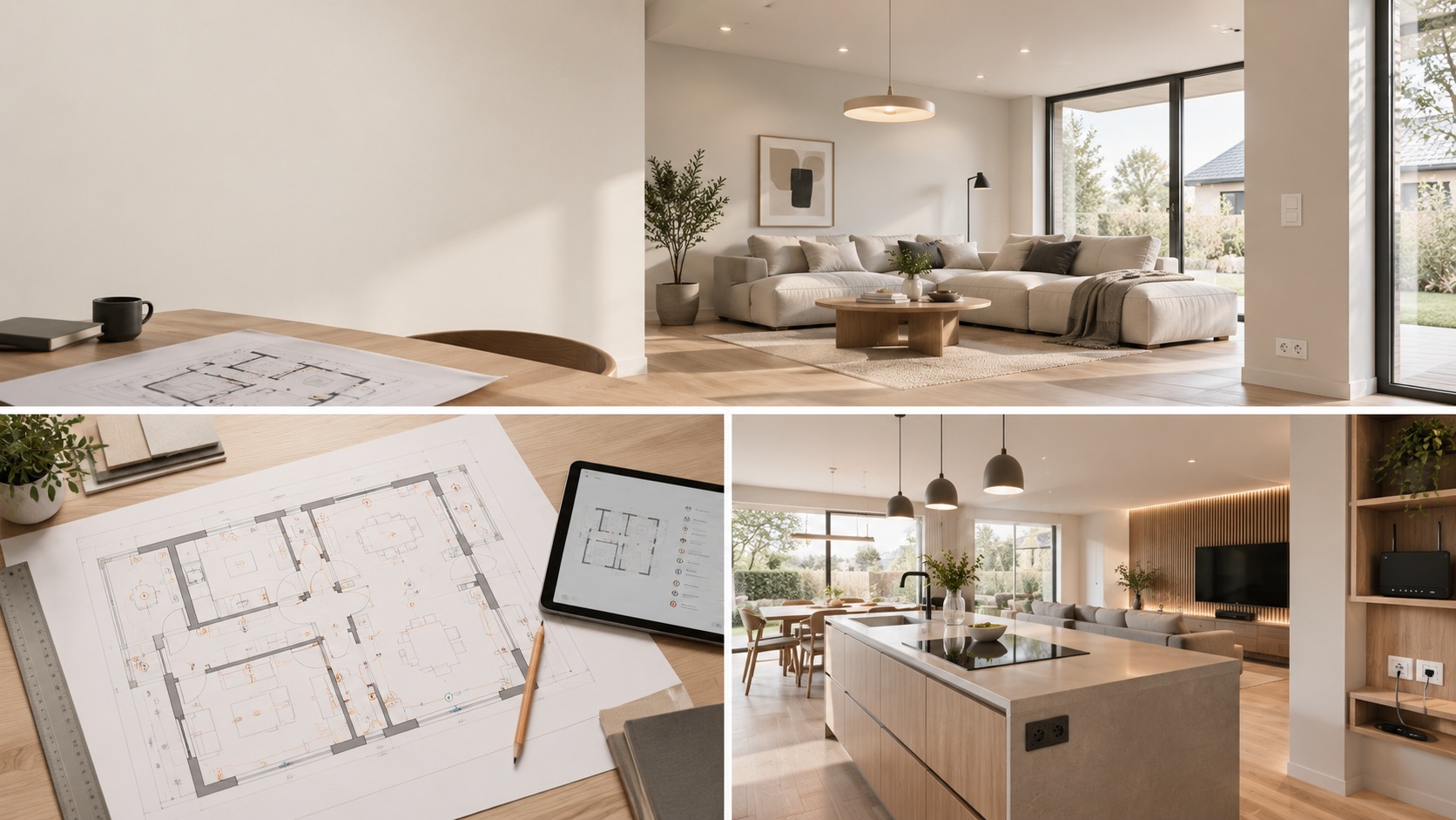 Elektroplanung im Neubau – Leerrohre und Installationen an den Wänden eines Einfamilienhauses